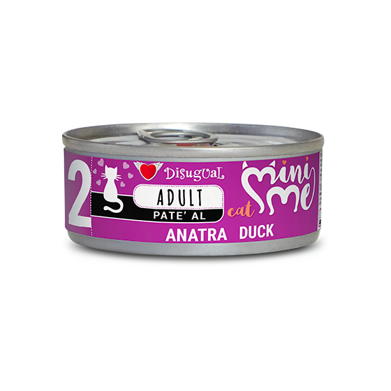 Lata de 85 g de paté Mini Me Adult de pato para gatos de Disugual