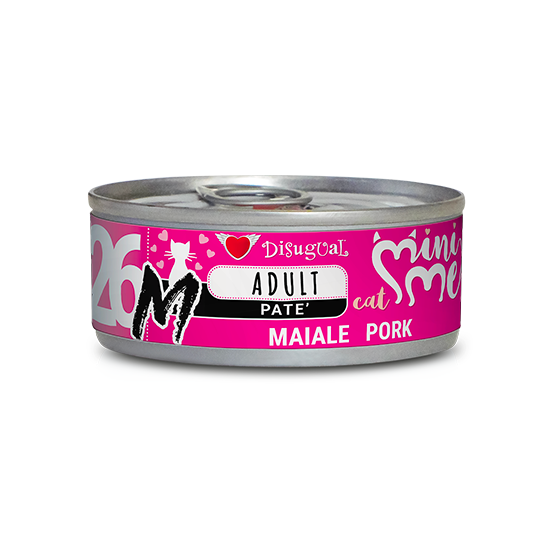 Lata de 85 g de paté monoproteico Mini Me M de cerdo para gatos de Disugual