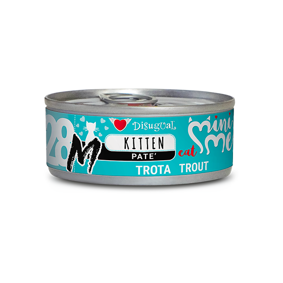 Lata de 85 g de paté monoproteico Mini Me M de trucha para gatitos de Disugual