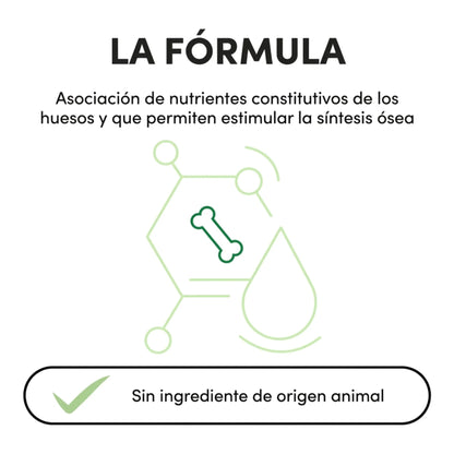 Infografía de la fórmula de Ekyflex Osteo, sin ingrediente de origen animal