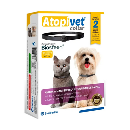 Atopivet Collar de Bioiberica para gatos y perros pequeños, 35 cm, collar de 35 cm en bolsita protectora, EAN 8430336092158