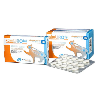 Calmurofel de Bioiberica para gatos, 120 cápsulas, estuche de 120 cápsulas, EAN 8430336091564