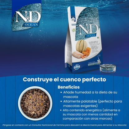 Pienso Farmina ND Kitten Ocean Bacalao - Pienso Gatitos Marino Premium