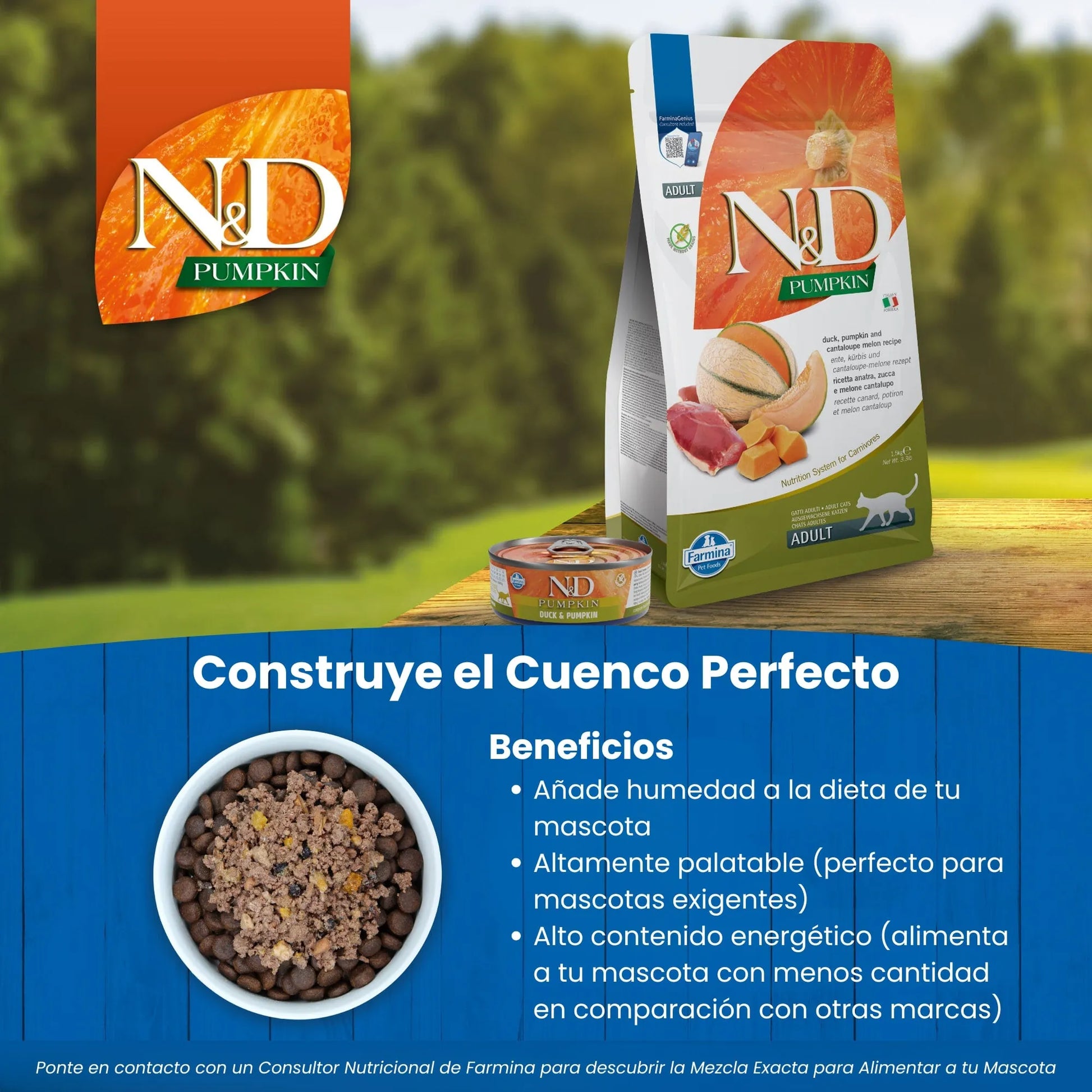 Pienso Farmina ND Cat Pumpkin Pato - Alimento Premium para Gatos