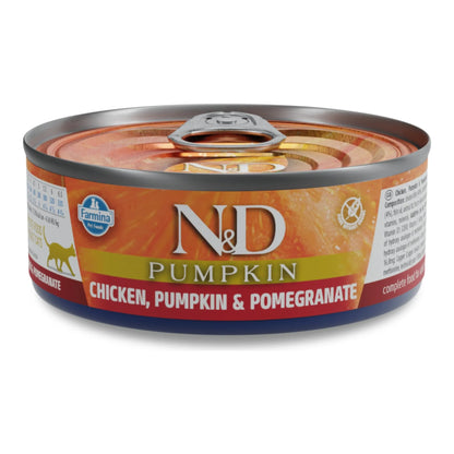 FARMINA ND CAT PUMPKIN POLLO CAJA 24X70GR