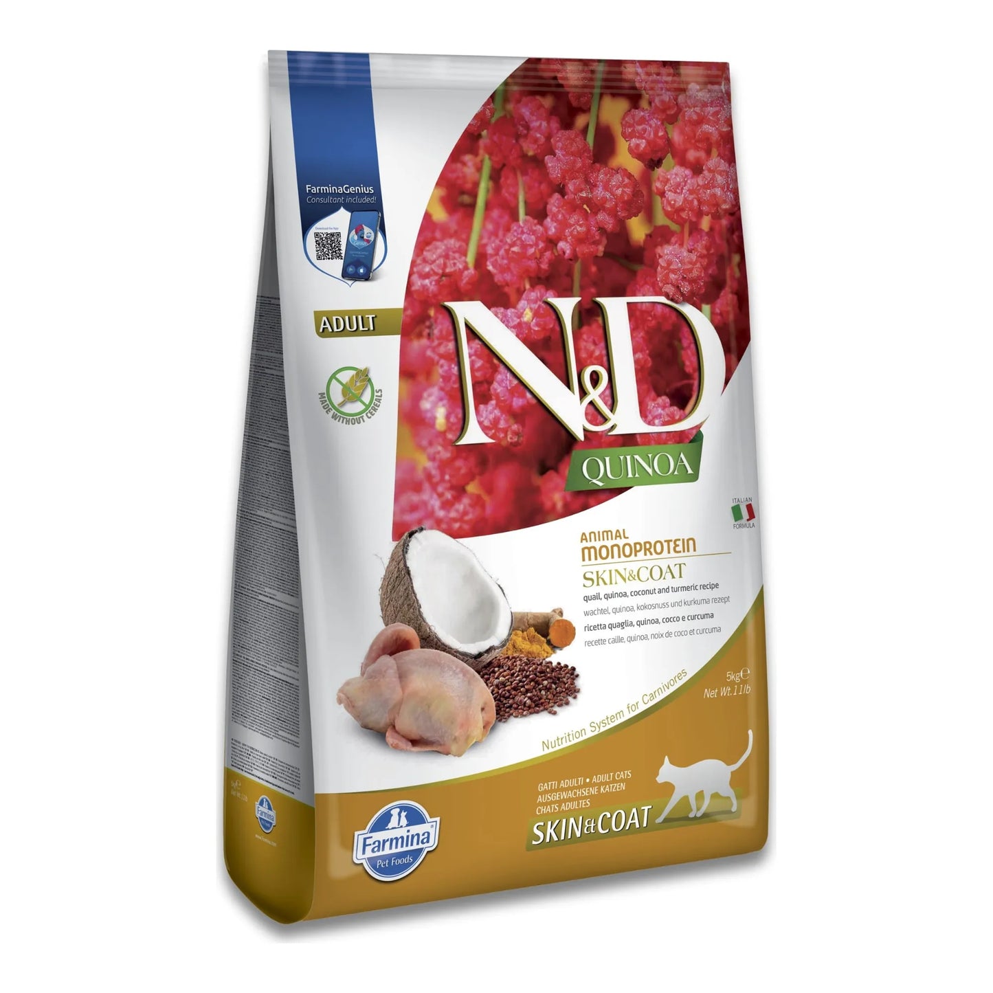 Pienso Farmina ND Quinoa Skin Coat Codorniz - Dietético Piel Sensible