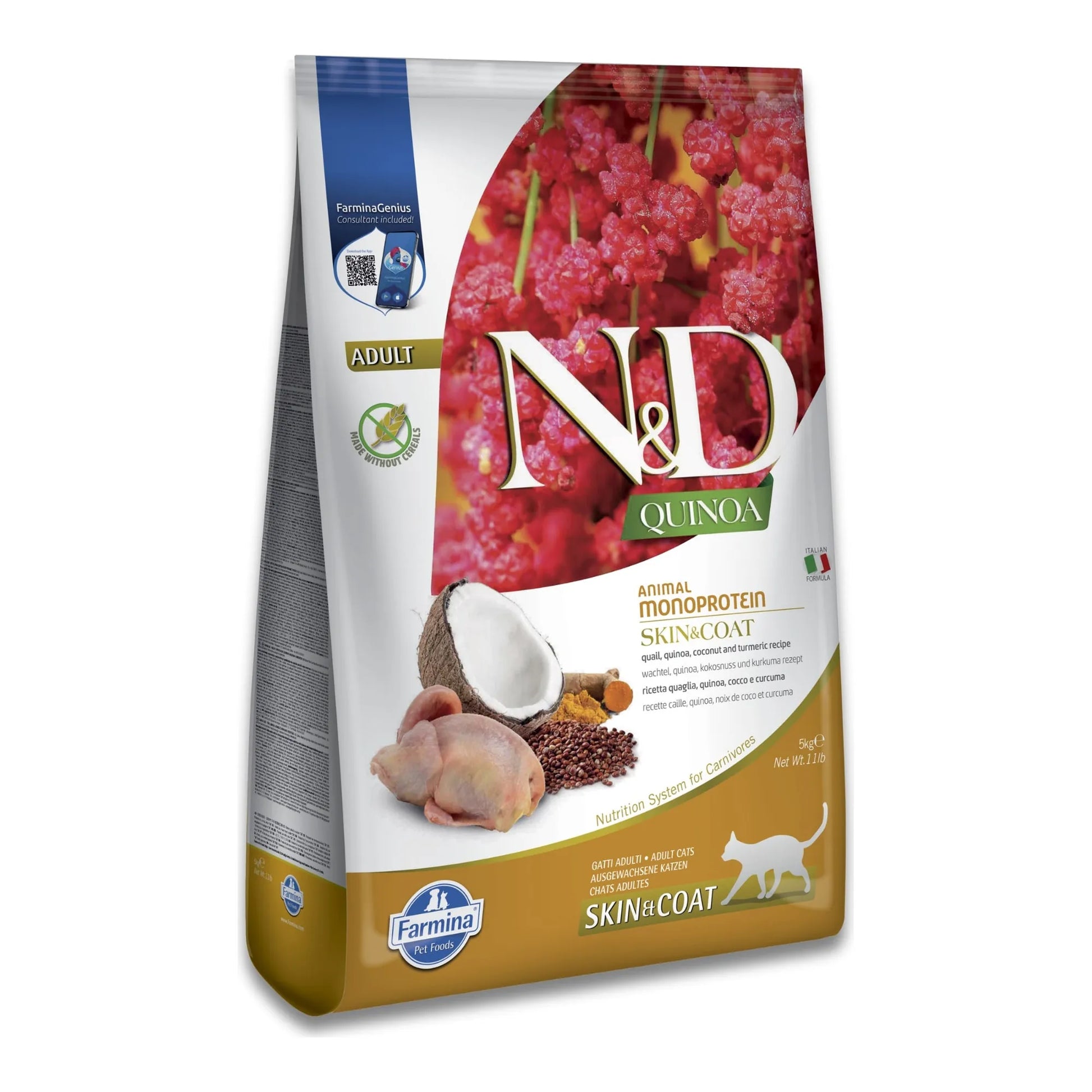Pienso Farmina ND Quinoa Skin Coat Codorniz - Dietético Piel Sensible