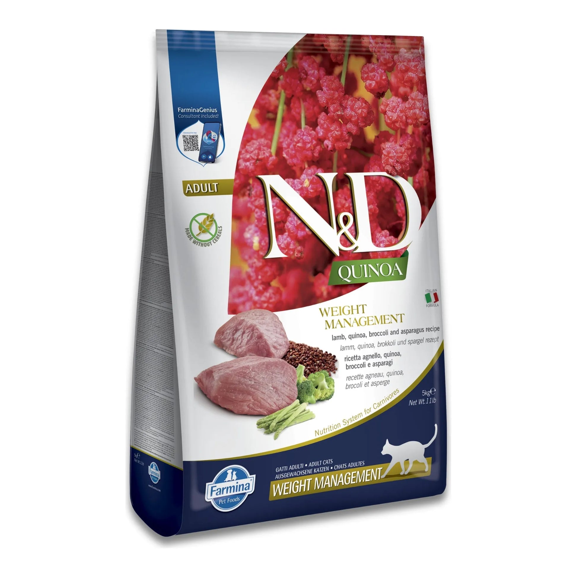 Pienso Farmina ND Quinoa Weight Cordero - Control Peso Gatos