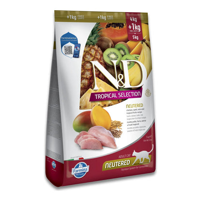 Pienso Farmina ND Tropical Neutered Pollo - Frutas Tropicales Premium