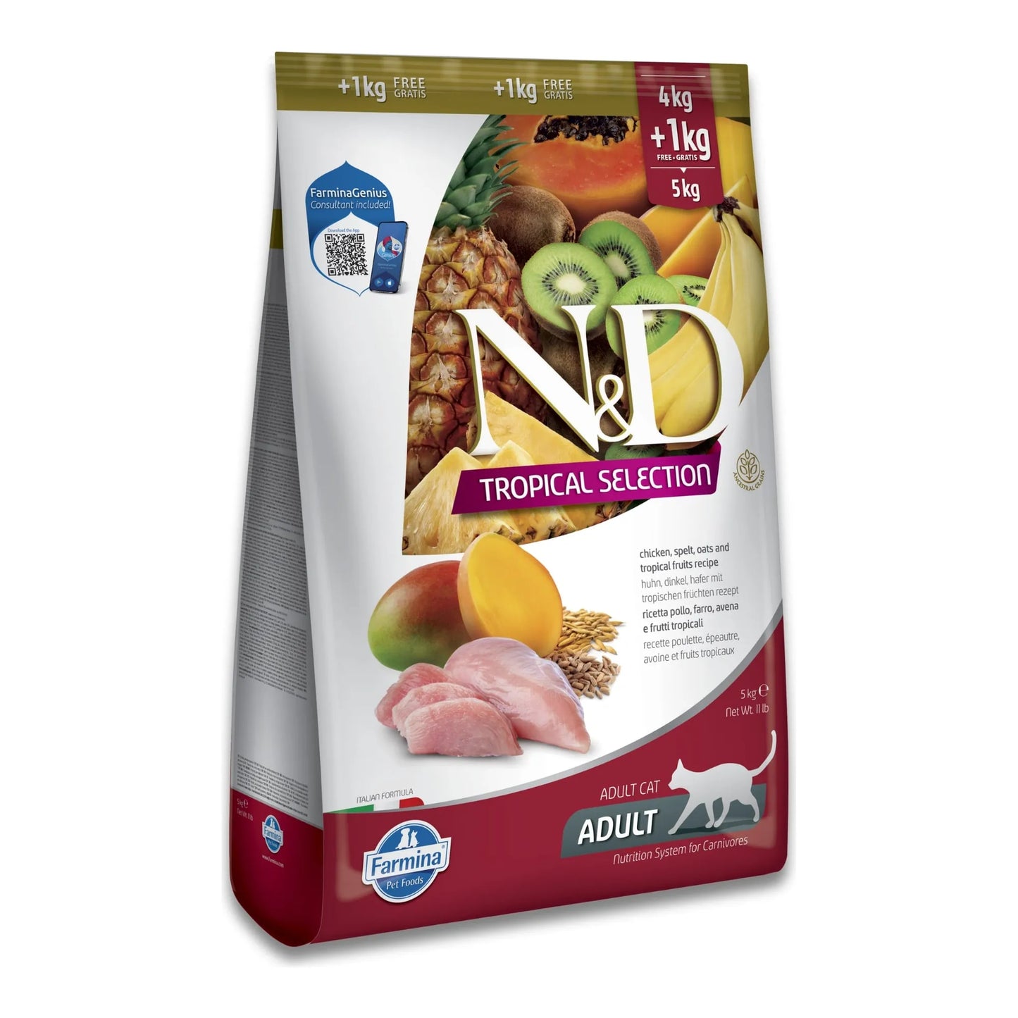 Pienso Farmina ND Tropical Selection Pollo - Frutas Tropicales Pack