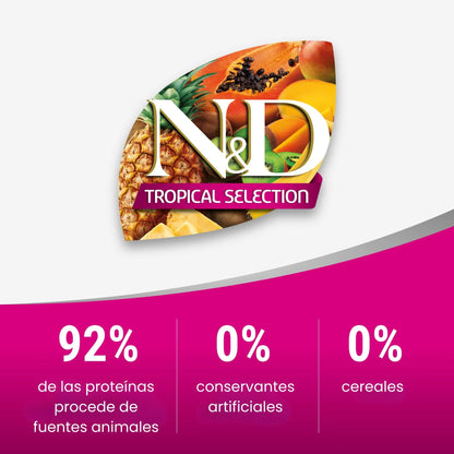 Pienso Farmina ND Tropical Selection Pollo - Frutas Tropicales Pack