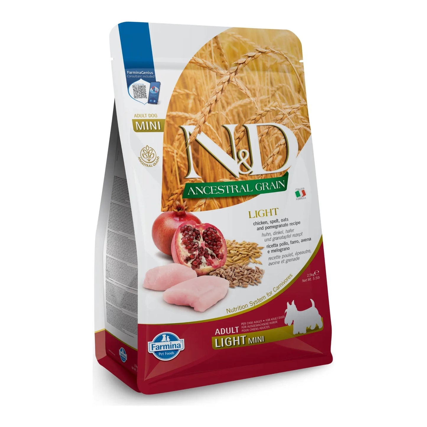 Pienso Farmina ND Ancestral Light Mini 2.5kg - Control de Peso Razas Pequeñas