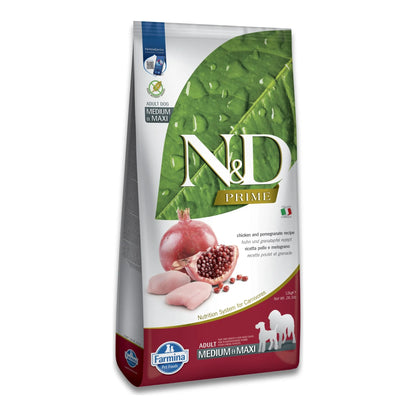 Saco de pienso Prime pollo maxi de Farmina N&D para perros adultos