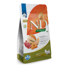 Envase frontal del pienso pato calabaza mini de Farmina N&D Pumpkin