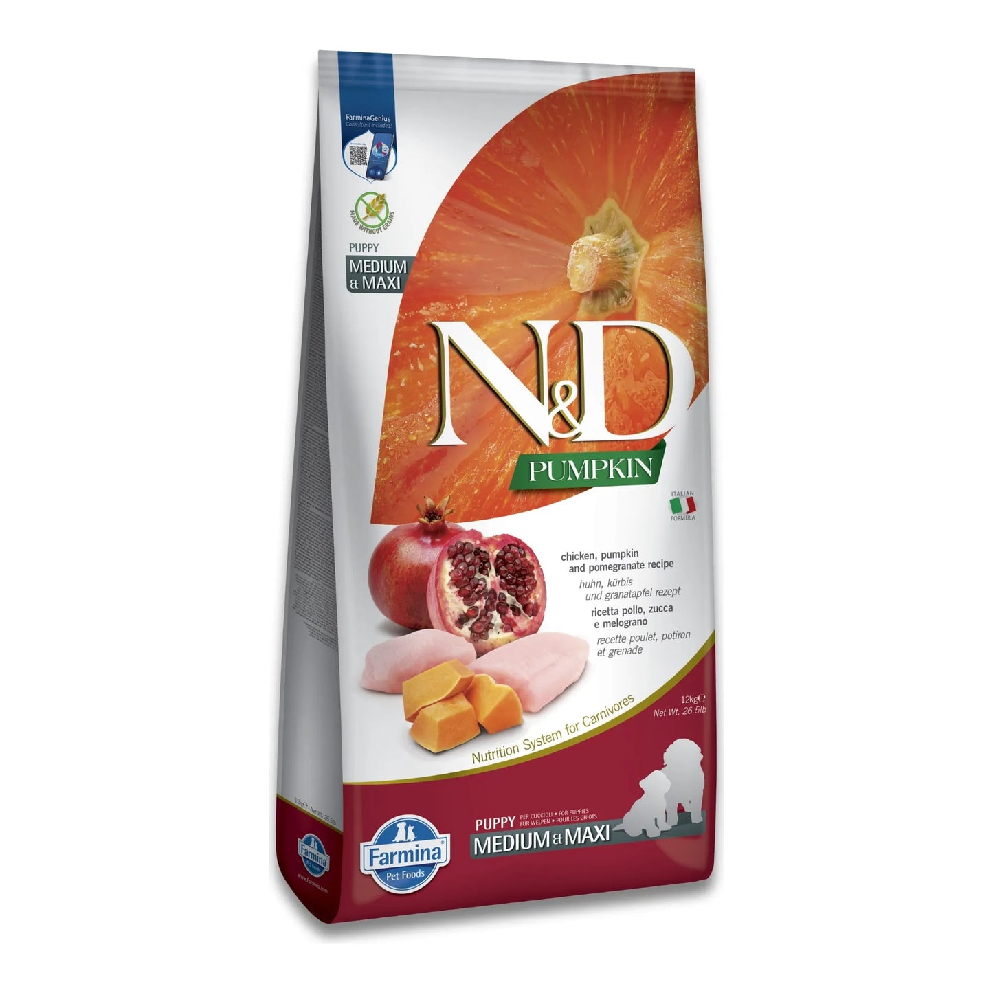 Pienso Farmina ND Puppy Pumpkin Medium Pollo - Gatitos Premium