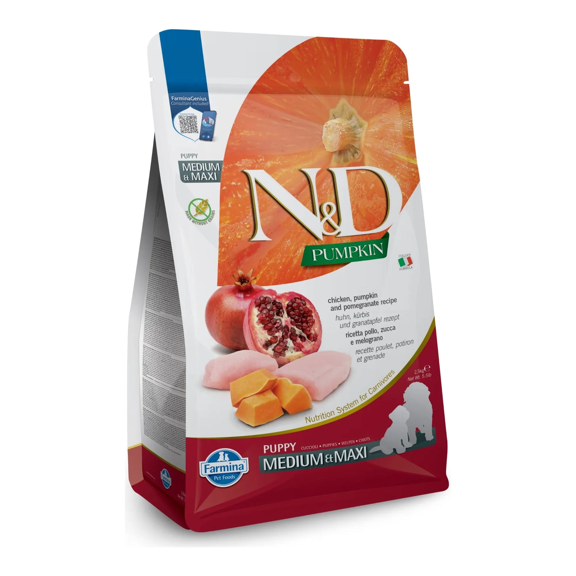Pienso Farmina ND Puppy Pumpkin Medium Pollo - Gatitos Premium