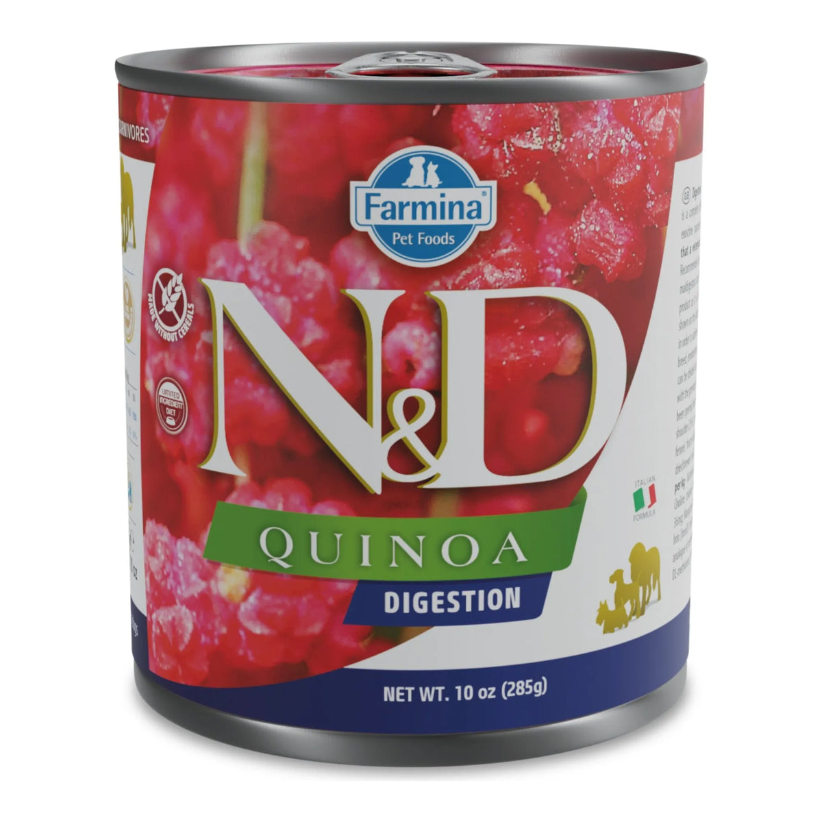 Lata frontal de comida húmeda Farmina N&D Quinoa Digestion para perros