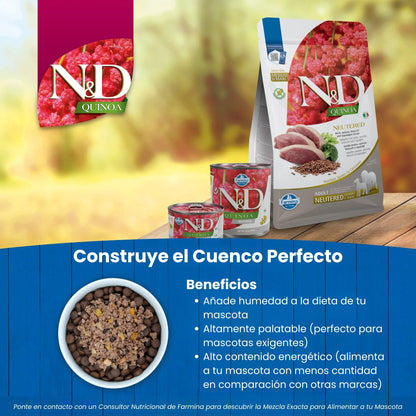 Imagen de la gama N&D Quinoa Canine de alimento seco para perros