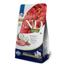 Frontal del saco de pienso Farmina N&D Quinoa Senior de cordero para perros mayores