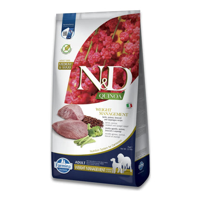 Saco frontal del pienso Farmina light cordero para perros medianos y grandes