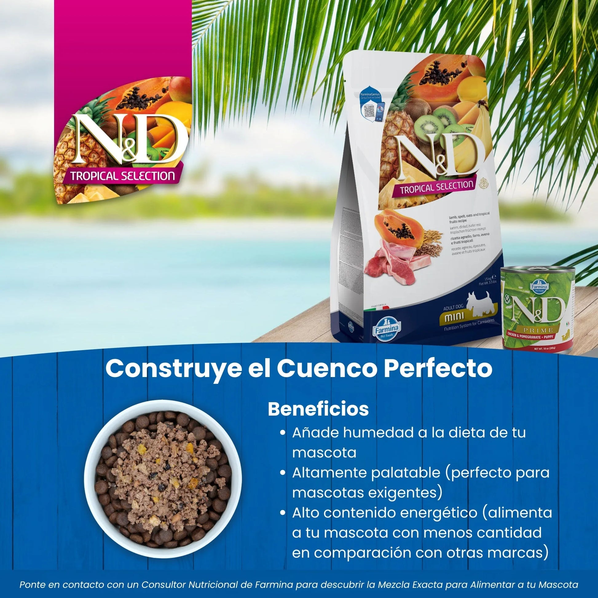 Pienso Farmina ND Tropical Selection Cordero - Premium Razas Medianas-Grandes