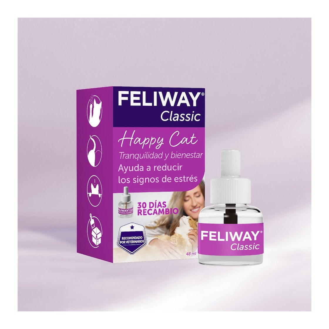 Frasco de 48 ml de la gama Classic de Feliway con su caja