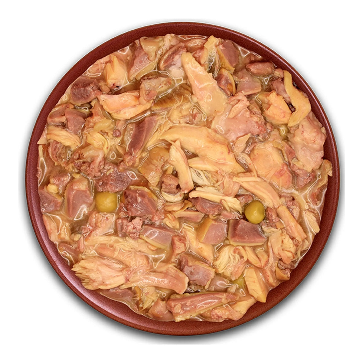 Plato con el guiso Real Food de pato de Alpha Spirit, servido en su salsa