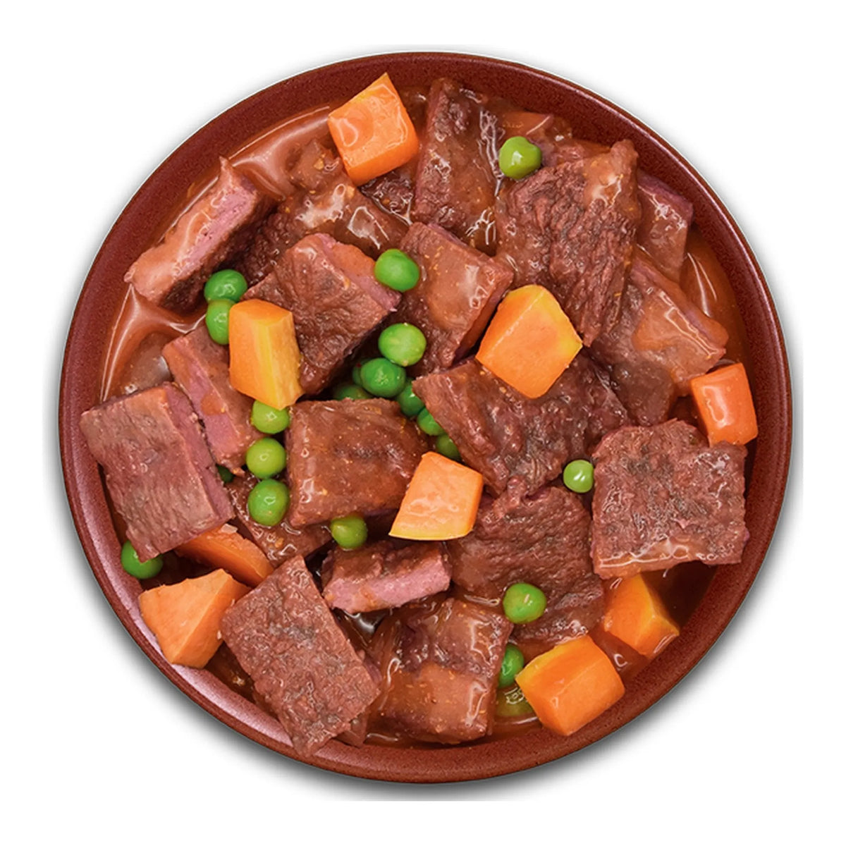 Plato con el guiso Real Food de ternera de Alpha Spirit, servido en su salsa