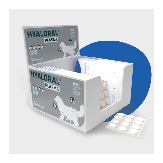 Envase de Hyaloral Plasma de 360 comprimidos con blíster, EAN 8414042006722