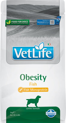 Pienso Dietético Farmina Vet Life Obesity Pescado 2kg - Control de Peso para Perros