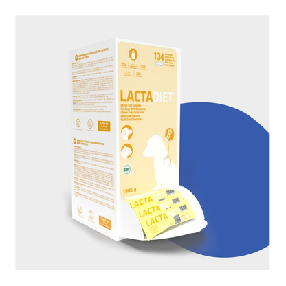 Estuche de 134 sobres de Lactadiet leche con calostro para perros de Pharmadiet con biberón, EAN 8414042003578