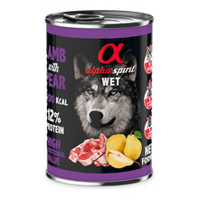 Lata Alpha Spirit cordero con pera para perros, pack de 6 latas de 400 g, EAN 8437015969961