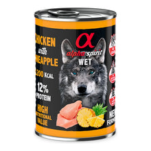 Lata Alpha Spirit pollo con piña para perros, pack de 6 latas de 400 g, EAN 8437015969992