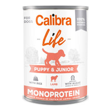 Latas Calibra Life Puppy & Junior de cordero para cachorros: una lata de 400 g, EAN 8595706700016