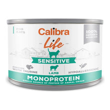 Latas Calibra Life Sensitive de cordero para gatos adultos, una lata de 200 g, EAN 8595706700160