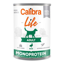 Latas Calibra Life de pato con arroz: una lata de 400 g, EAN 8595706700078