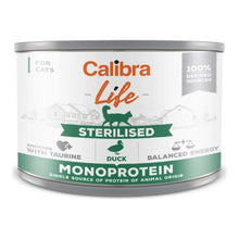 Latas Calibra Life de pato para gatos esterilizados, una lata de 200 g, EAN 8595706700184