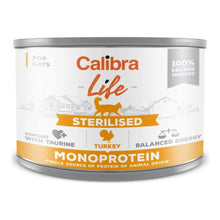 Latas Calibra Life de pavo para gatos esterilizados, una lata de 200 g, EAN 8595706700177