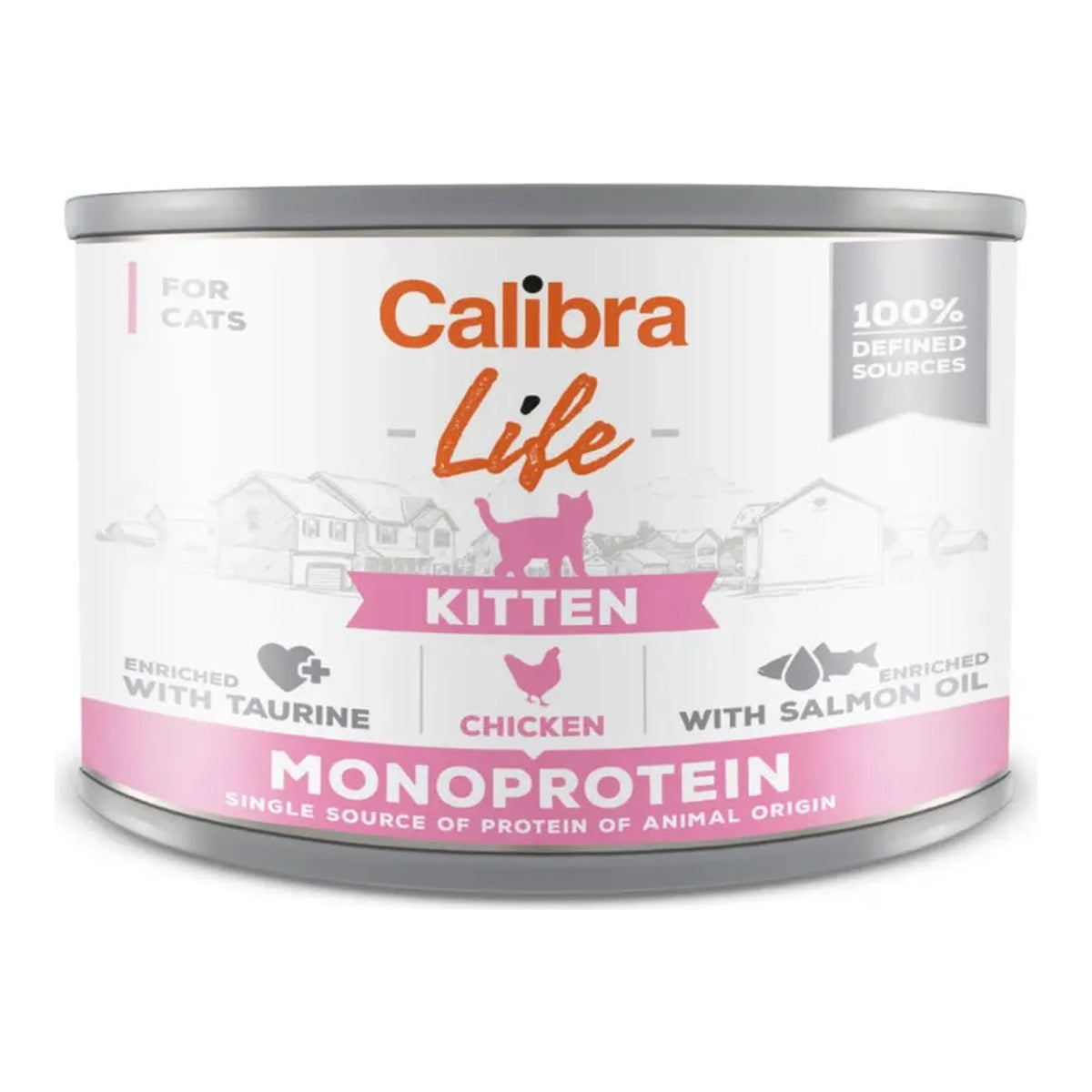 Latas Calibra Life de pollo para gatitos, una lata de 200 g, EAN 8595706700115