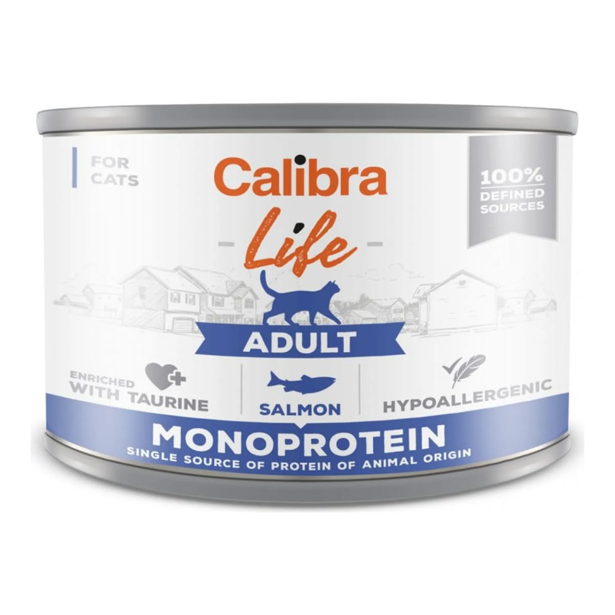 Latas Calibra Life de salmón para gatos adultos, una lata de 200 g, EAN 8595706700146
