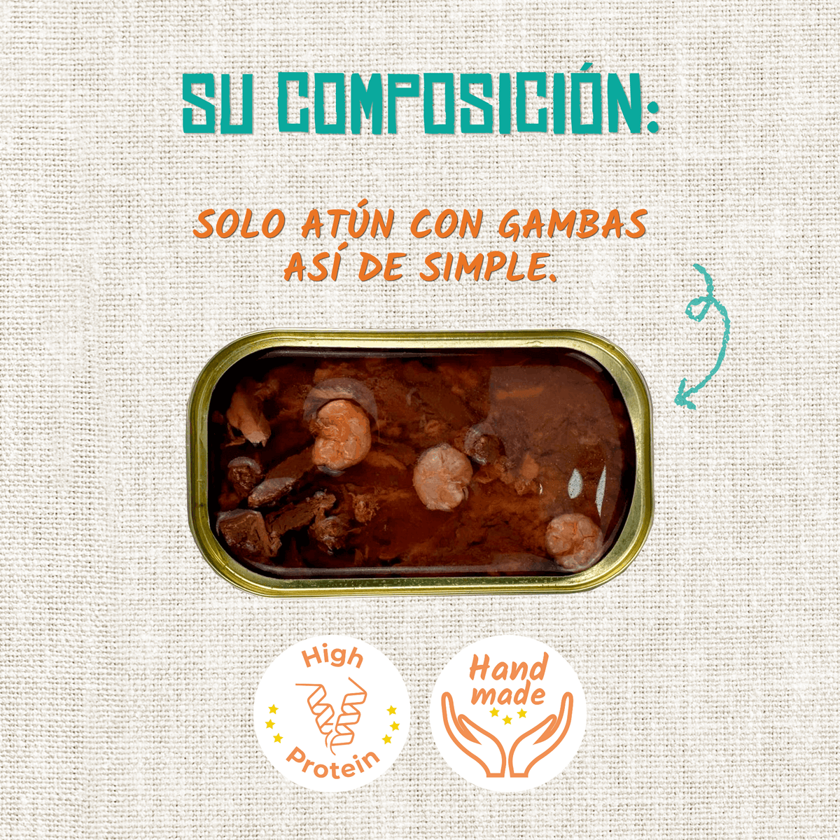 Lata abierta con la receta marina, sin conservantes, EAN 18435578290024
