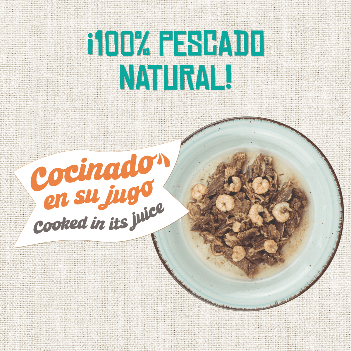 Plato del Lenda Foodie atún con gambas para gatos cocinado en su propio jugo, EAN 18435578290024