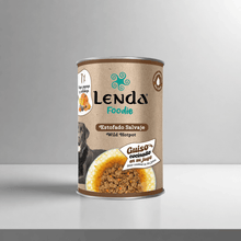 Lata de 380 g de Lenda Foodie Estofado Salvaje para perros, con pavo y caballo, EAN 18435578201235