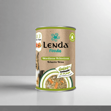Lata de 380 g de Lenda Foodie Mordiscos Atlánticos para perros, con salmón y arenque, EAN 18435578201198