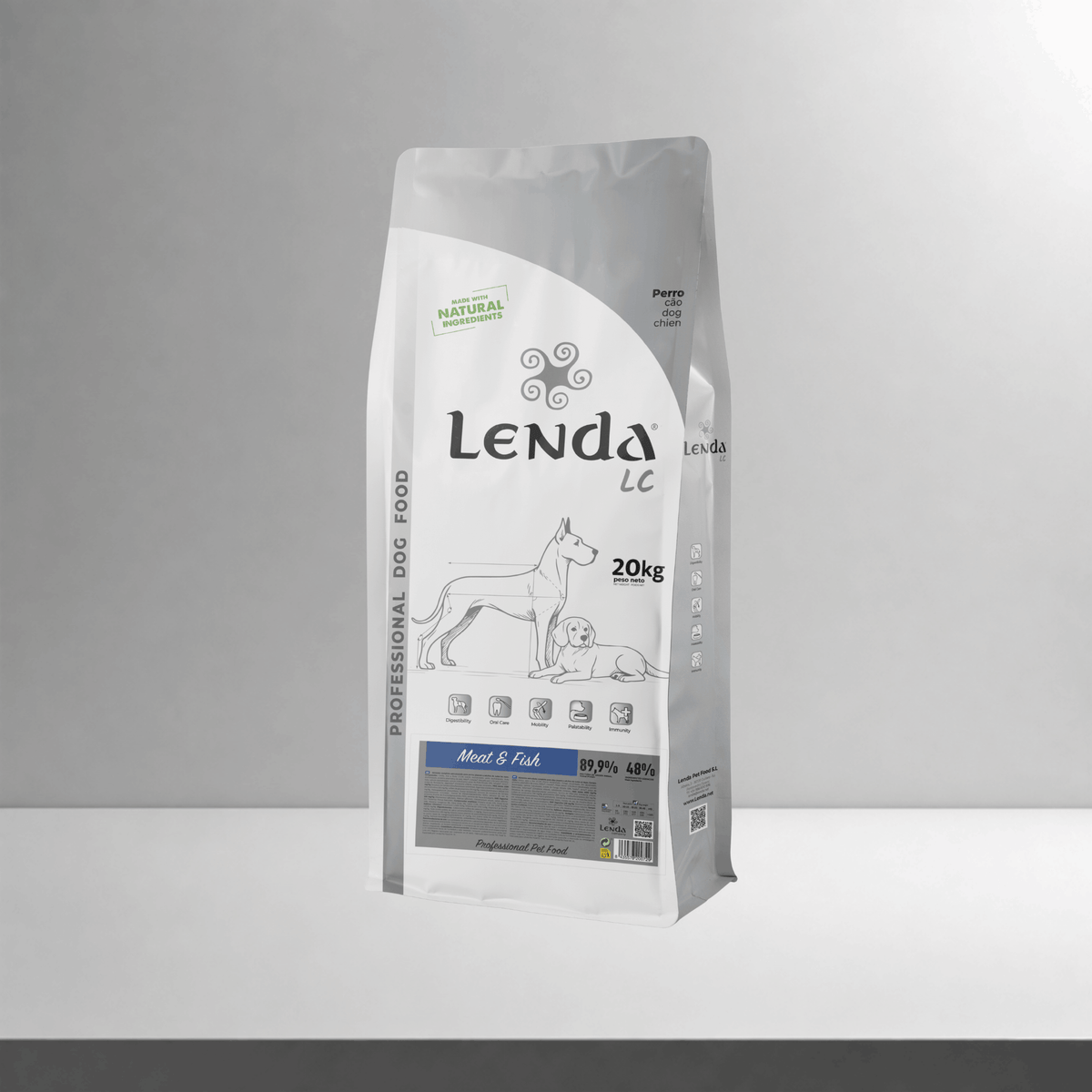 Saco de 20 kg del pienso Lenda LC pescado para perros, EAN 8435578200729