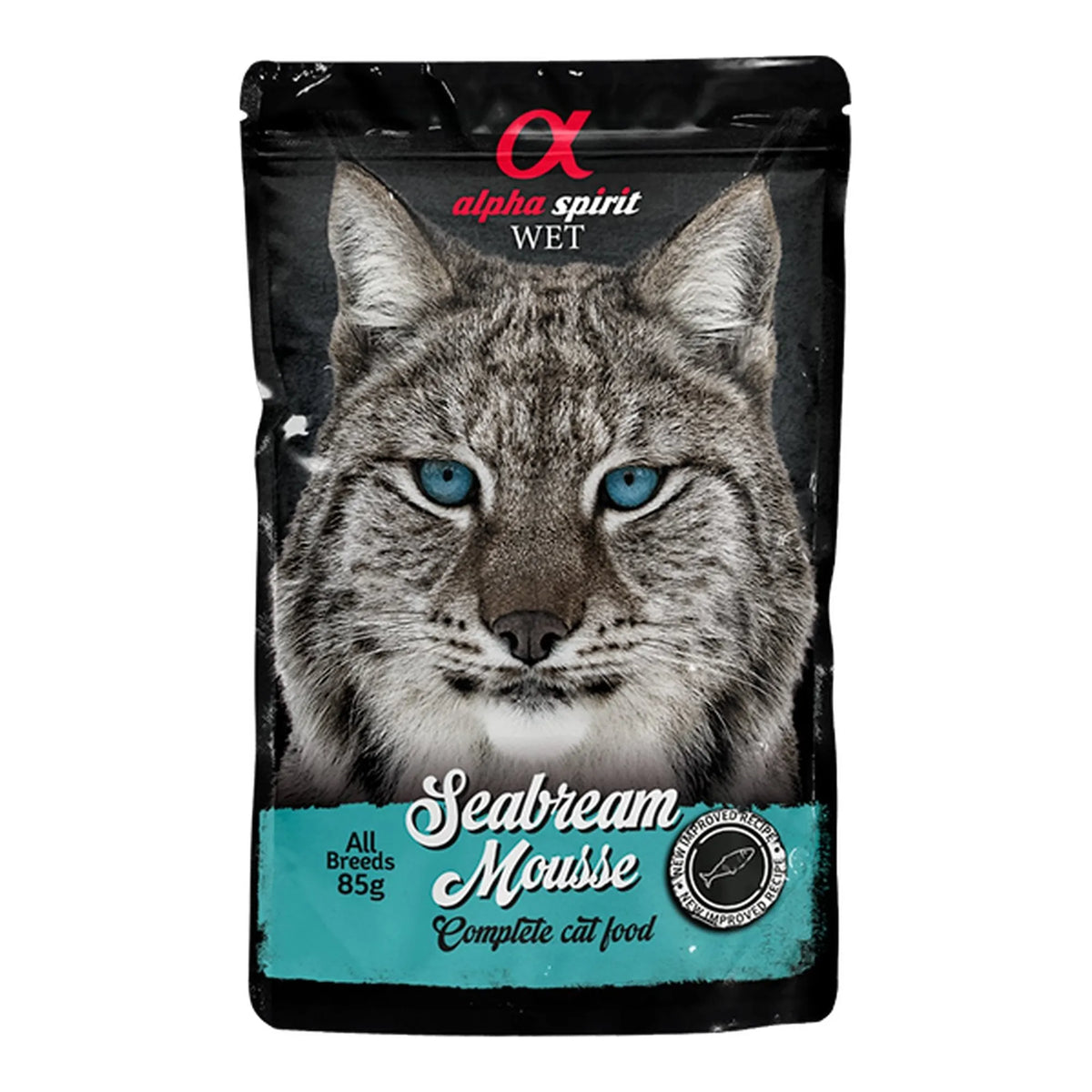 Mousse Alpha Spirit de dorada para gatos, sobre de 85 g, EAN 8436586311551