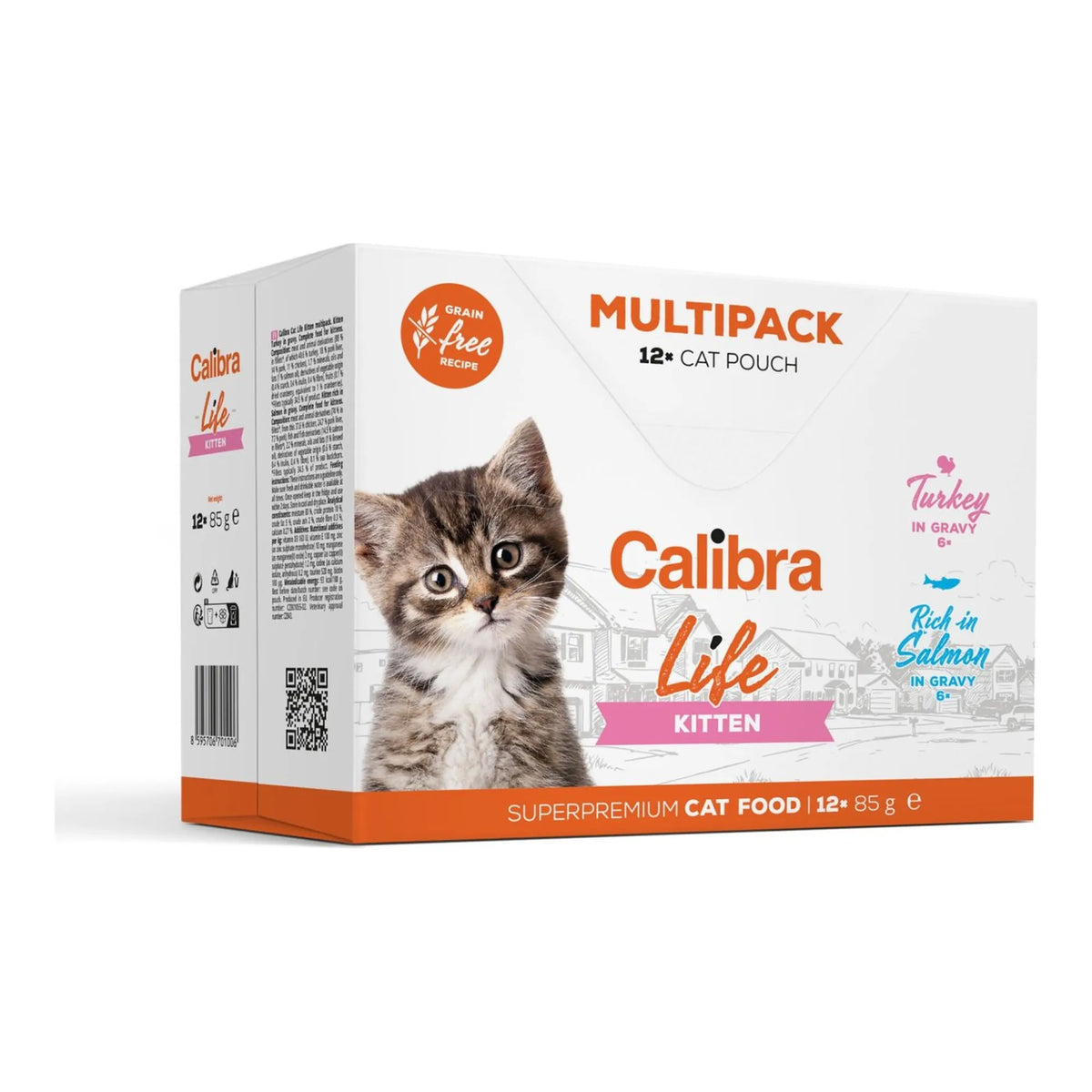 Multipack Calibra Life de sobres para gatitos, caja de 12 sobres de 2 recetas, EAN 8595706701006