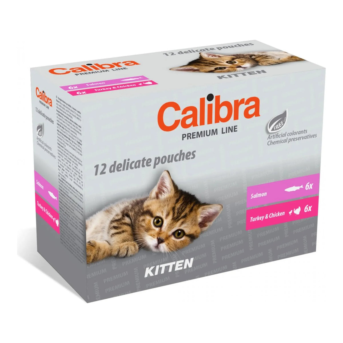 Multipack Calibra Premium de sobres para gatitos, caja de 12 sobres de 2 recetas, EAN 8594062084877