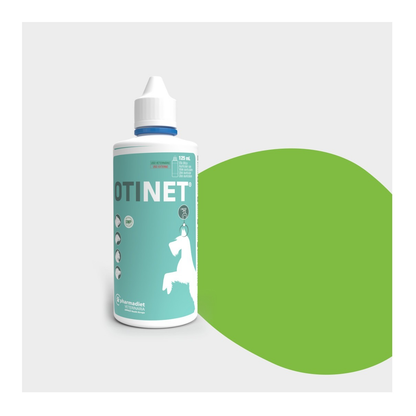 Botella de 125 ml de Otinet limpiador de oídos para perros y gatos de Pharmadiet, EAN 8437002582449