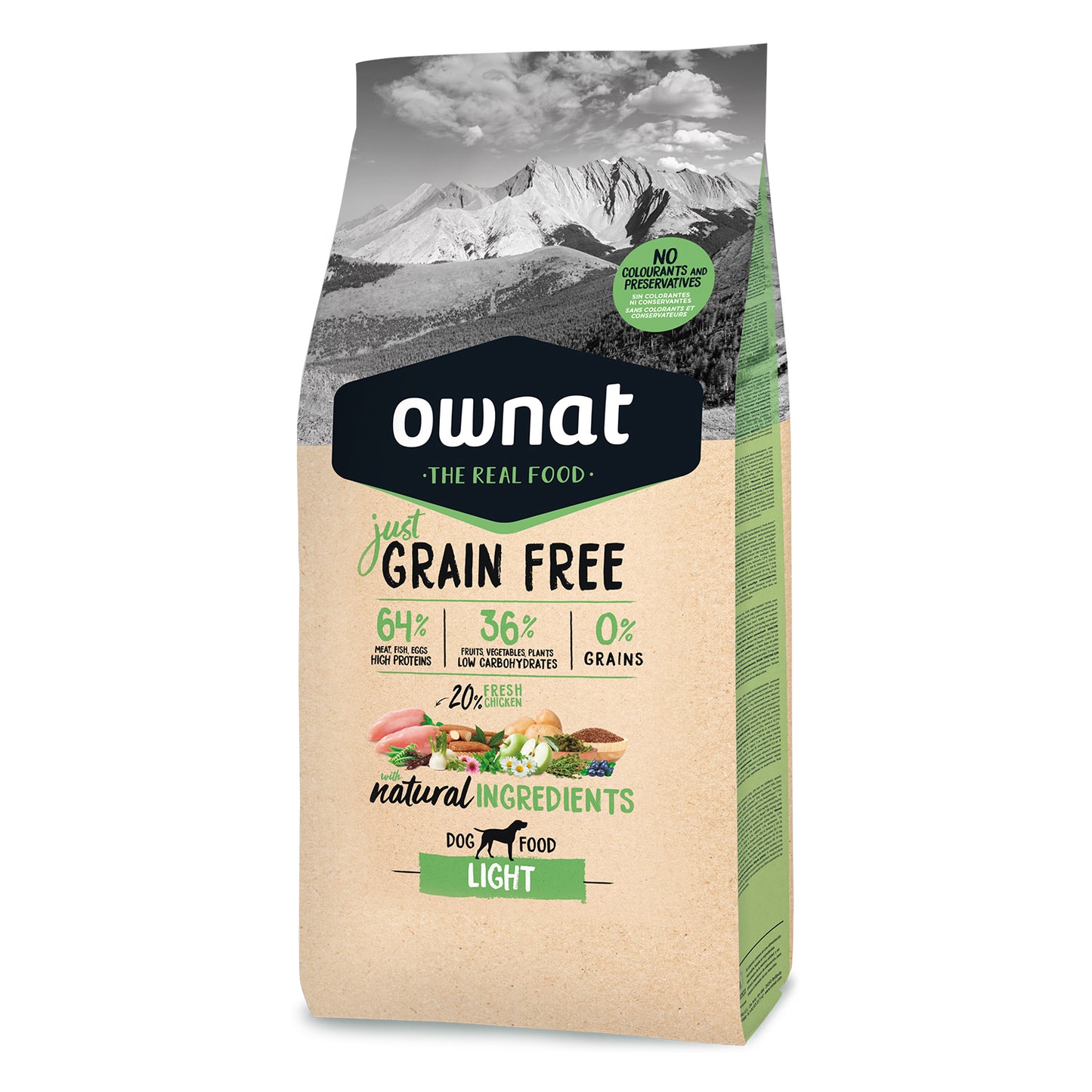 Ownat Just Grain Free Light Pollo Pienso para Perro Adulto